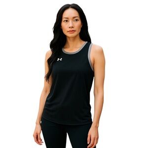 Under Armour Stadium Womens Tank Top M Midnight Navy-White